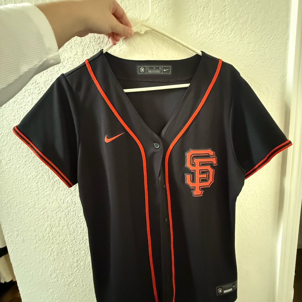 Nike Black and Orange Jersey